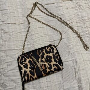 Victoria's Secret Leopard Print Wristlet with Gold Chain